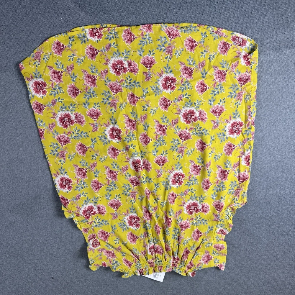 Loft Yellow Floral‎ Blouse Sleeveless Top Size Medium - Picture 8 of 8
